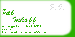 pal inhoff business card